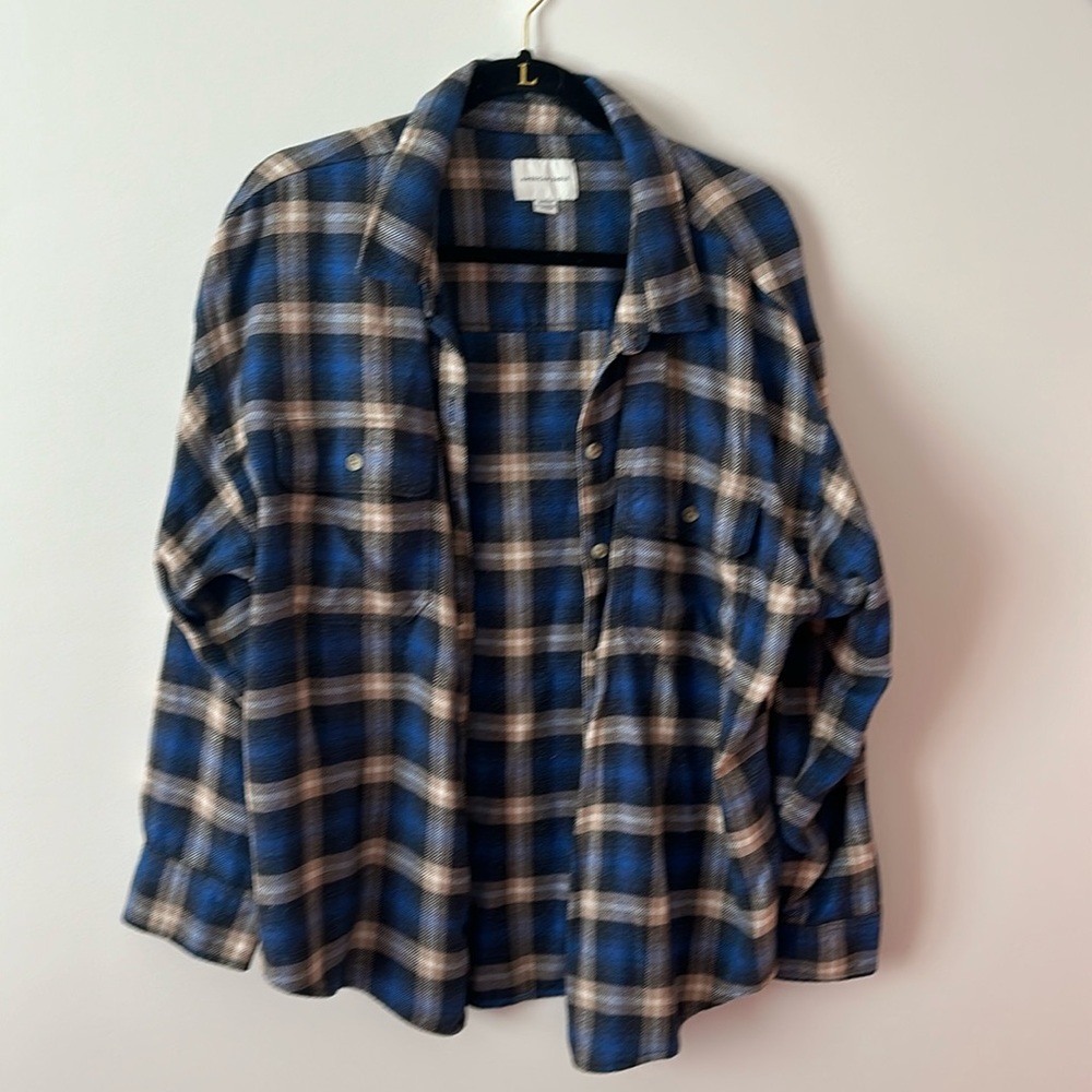 Xl American eagle flannel vintage look soft and oversized fit